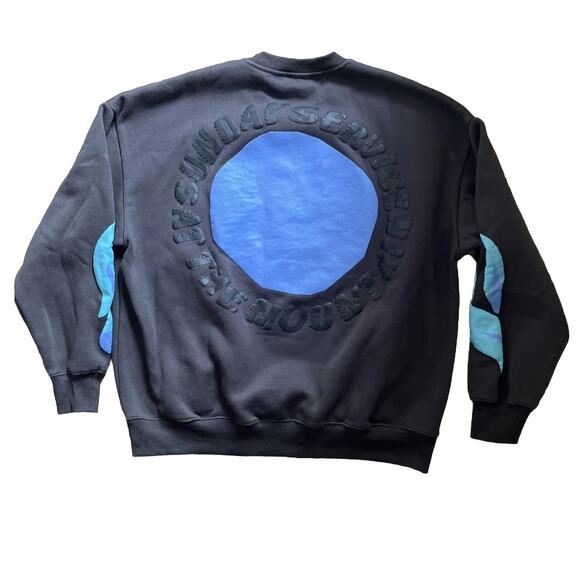 Kanye West Sunday Service Holy Spirit Flame Crewneck Sweatshirt Large XL? Gray - Picture 1 of 6